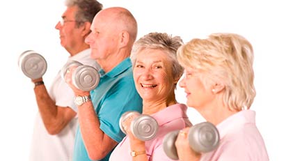 silver sneakers older adult cardio fitness class